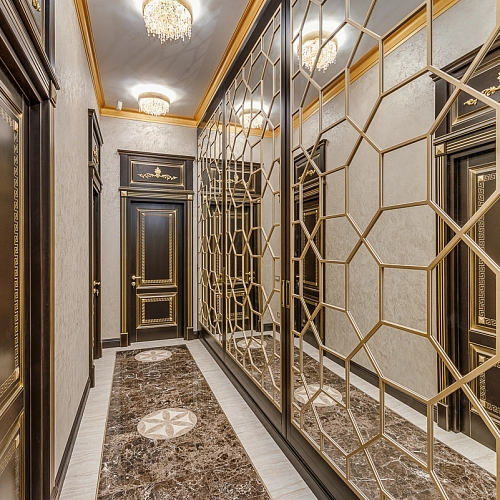 Большой встроенный шкаф с компланарной системой