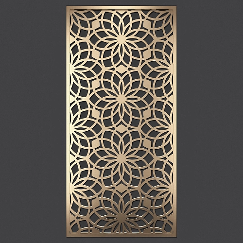 Перегородка для зонирования, Настенное пано, декор из металла. Дизайн Н - 10