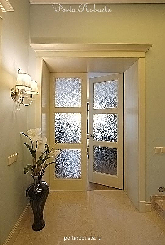 Двухстворчатая дверь со стеклом