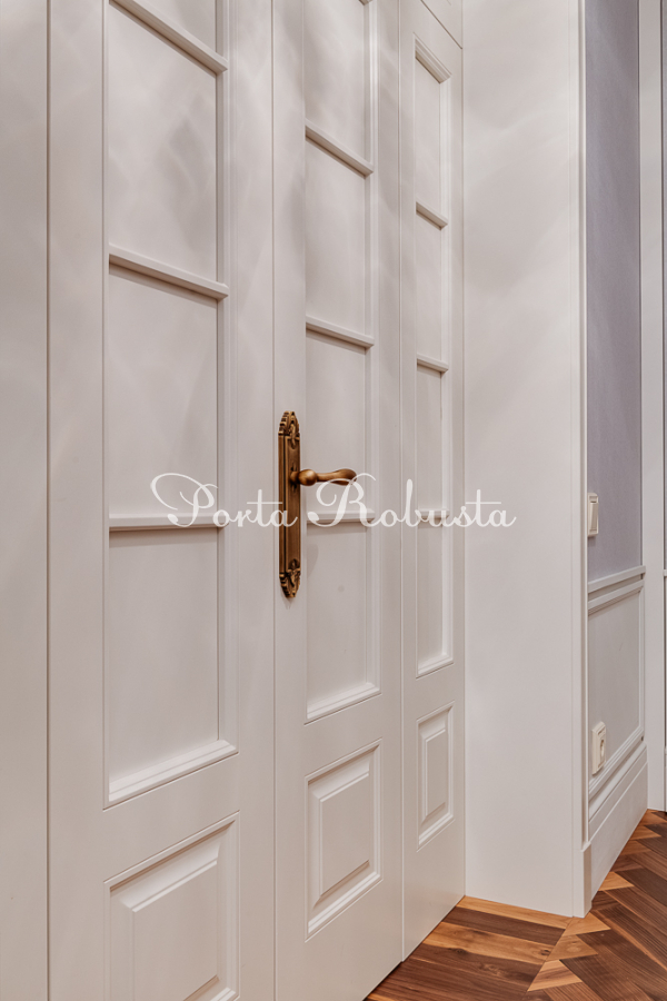 Большие двери на заказ, крашенные двери по индивидуальным проектам Porta Robusta двустворчатая дверь с фрамугой